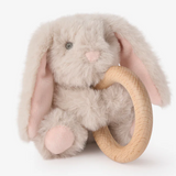 Ring Rattle Plush - Taupe Bunny