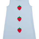 Annie Apron Dress Buckhead Blue/ Strawberries