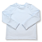 Sun And Sand Rash Guard Top- Baby Blue Minigingham