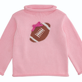 Pink Football Rollneck Sweater