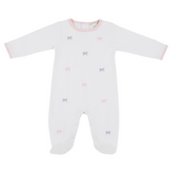 Rock Me Romper Worth Ave White/Pink and Purple Bows
