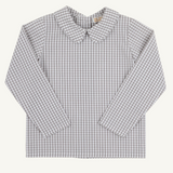Peter Pan Collar Shirt - Woven Grantley Gray Windowpane