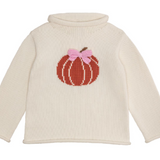 Bow Pumpkin Rollneck Sweater