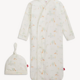 White Serene Safari Gown Hat Set