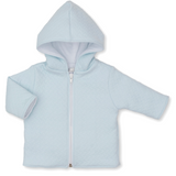 Jacquard Padded Zip Jacket Light Blue