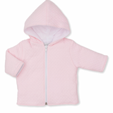 Jacquard Padded Zip Jacket Pink