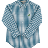 Dean's List Dress Shirt Barnsley Blue Gingham/Gallatin Green
