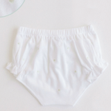Diaper Cover, Ecru Embroidered Dots