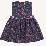 Brady Button In Dress Fairfax Farm Floral/Hamptons Hot Pink