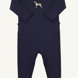 Rayburn Romper - Pima Nantucket Navy/Dog