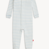Blue Stripe Organic Cotton Footie