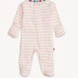 Pink Stripe Organic Cotton Footie