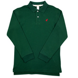 Prim And Proper Polo Long Sleeve Grier Green/Richmond Red