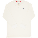 Prim And Proper Polo Long Sleeve Palmetto Pearl/Nantucket Navy
