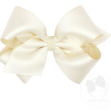 King Crepe Satin with Grosgrain Underlay Hair Bow, ANW