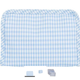 Roadie Small Zip Pouch - Gingham Mist