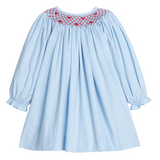 Smocked Bishop Dress - Hearts
