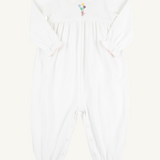 Long Sleeve Britt Romper - Worth Avenue White Balloons
