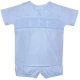 Blue Madison Short Set - Cross