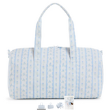 Weekender Duffle Bag Ribbon Floral Blue