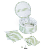 Quilted Jewel Round - Pimlico Stripe Sage