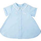 Boys Open Front Daygown With Train