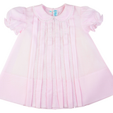 Lace Inlay Pleated Dress
