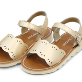 Ella Scalloped Sandal Champagne