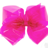 King WeeSplash Colored Vinyl Bow with Plain Wrap, Schocking Pink