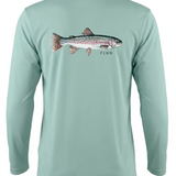 Tidal Tech Tee Long Sleeve, Rainbow Trout Seafoam