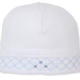 Hat w/ Hand Smock White/ Light Blue