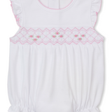 Bubble with Hand Smock White/ Pink
