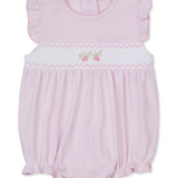 Bubble with Strawberry Hand Smock Pink