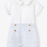 Dreamscape Peterpan Collar + Plaid Shorts