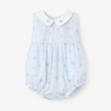 Blue Rose Swiss Dot Peter Pan Bubble
