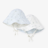 Blue Rose Swiss Dot Reversible Sun Hat