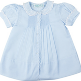Scalloped Trim Slip Dress Blue