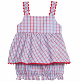 Evie Bloomer Set, Patriotic Plaid