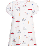 Printed T-Shirt Dress, Coastal Summer
