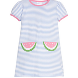 Applique Pocket T-Shirt Dress, Watermelon