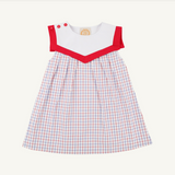 Sarah Sailboat Dress Lake Powell Plaid/Worth Ave White