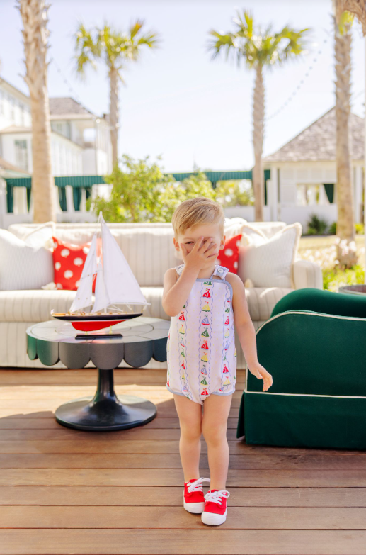Skipper Sunsuit Set Sail/Beale Street Blue/Worth Ave White