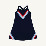 Prepletic™ Little Miss Tennis Dress Nantucket Navy/Richmond Red/Worth Ave White/Beale Street Blue