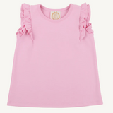 Ruehling Ruffle Top- Pier Party Pink