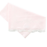 Girls Embroidered Pink Receiving Blanket
