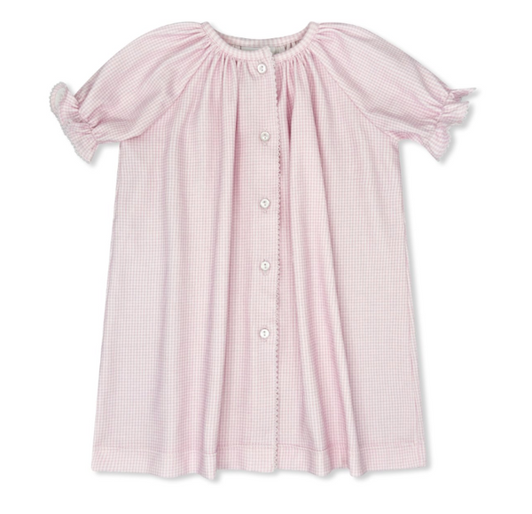 Vintage Daygown- Baby Pink Minigingham