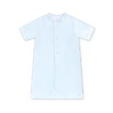 Welcome Little One Daygown Baby Blue with White Picot Trim