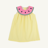 Tabithas Teachers Pet Dress- Lake Worth Yellow/ Hamptons Hot