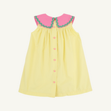 Tabithas Teachers Pet Dress- Lake Worth Yellow/ Hamptons Hot