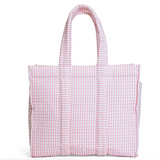 QUILTED GO GO TOTE - PIMLICO STRIPE DUSTY ROSE